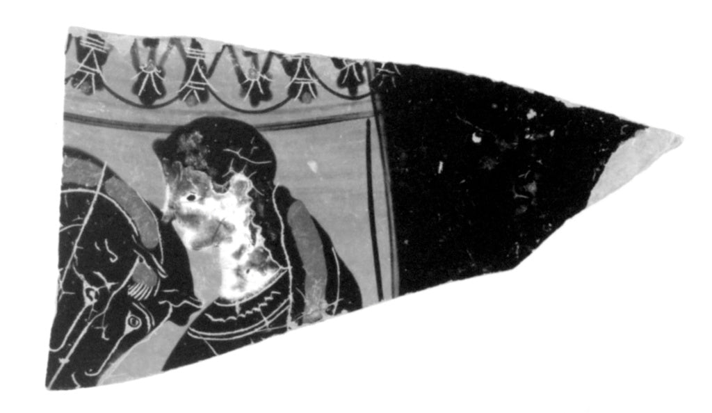 Unknown:Attic Black-Figure Belly Amphora Fragment, Poster Print Wall Art