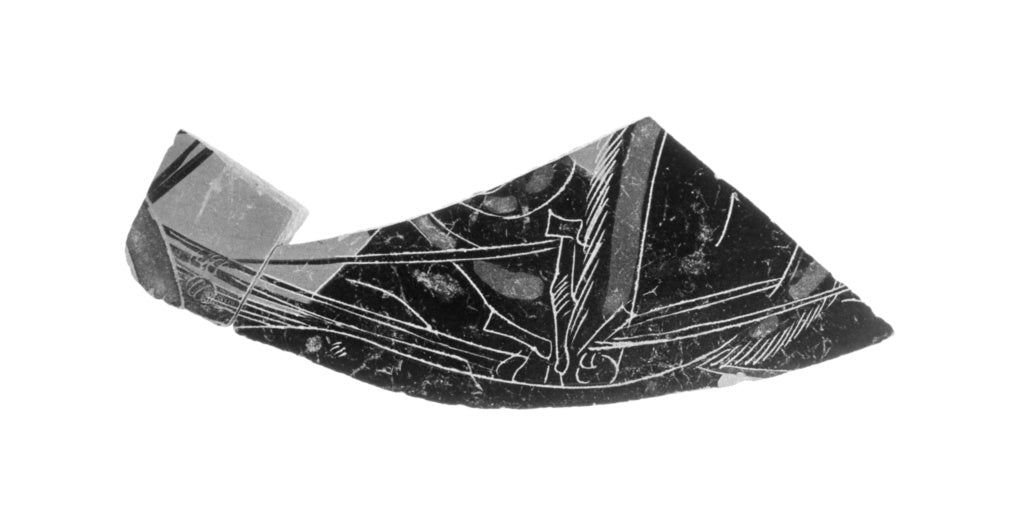Unknown:Attic Black-Figure Panel Amphora Fragments, Poster Print Wall Art