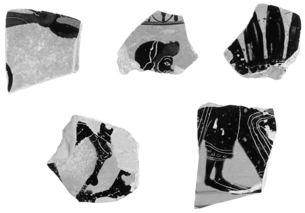 Unknown Artist:Attic Black-Figure Amphora Fragment, Poster Print Wall Art