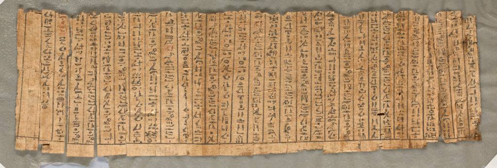 Unknown:Fragmentary Papyrus with Spells from the Book of the, Poster Print Wall Art