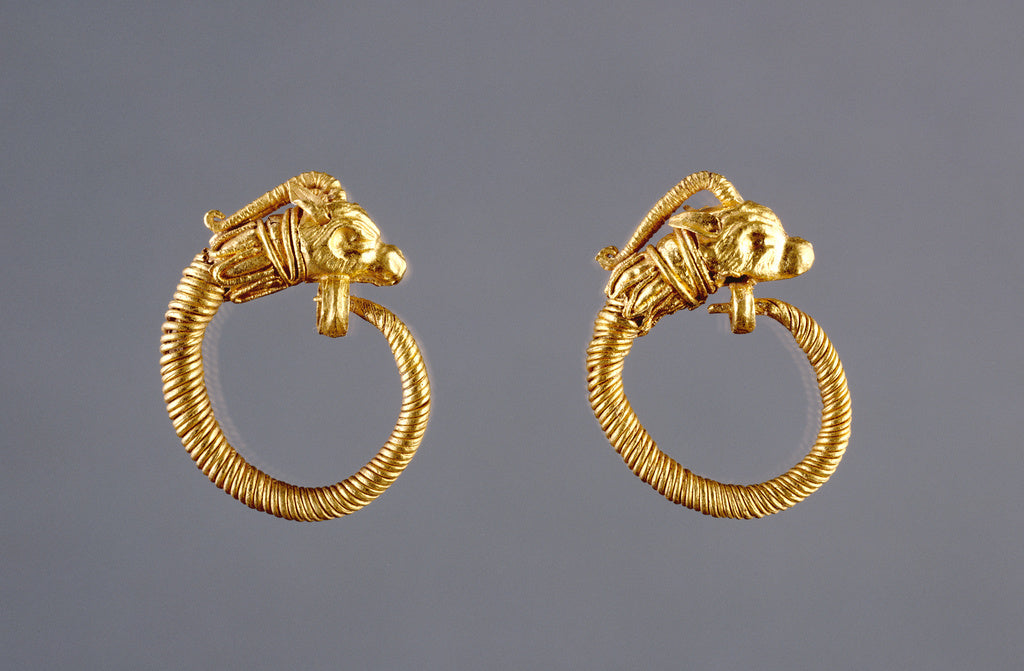 Unknown:Hoop Earring with Antelope-head Finial, Poster Print Wall Art