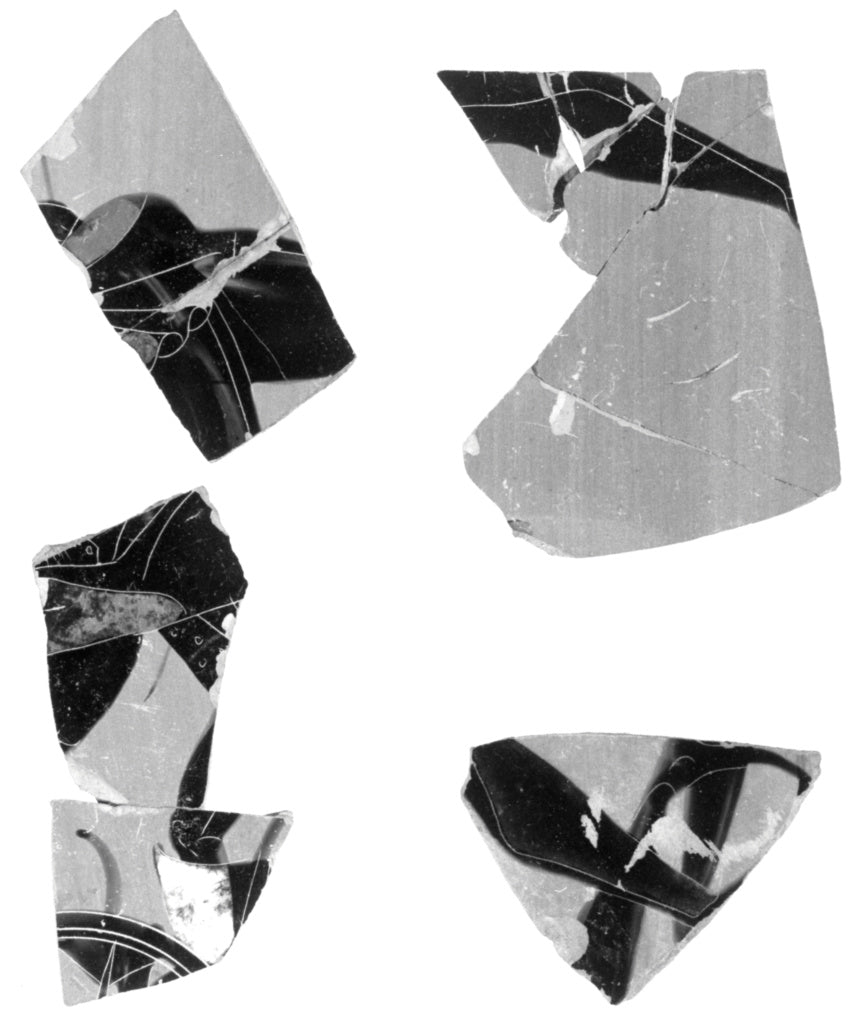 Unknown:Attic Black-Figure Neck Amphora Fragment (comprised , Poster Print Wall Art
