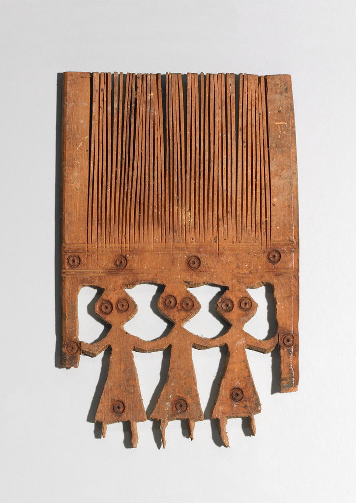 Unknown:Comb Decorated with Three Female Figurines, Poster Print Wall Art