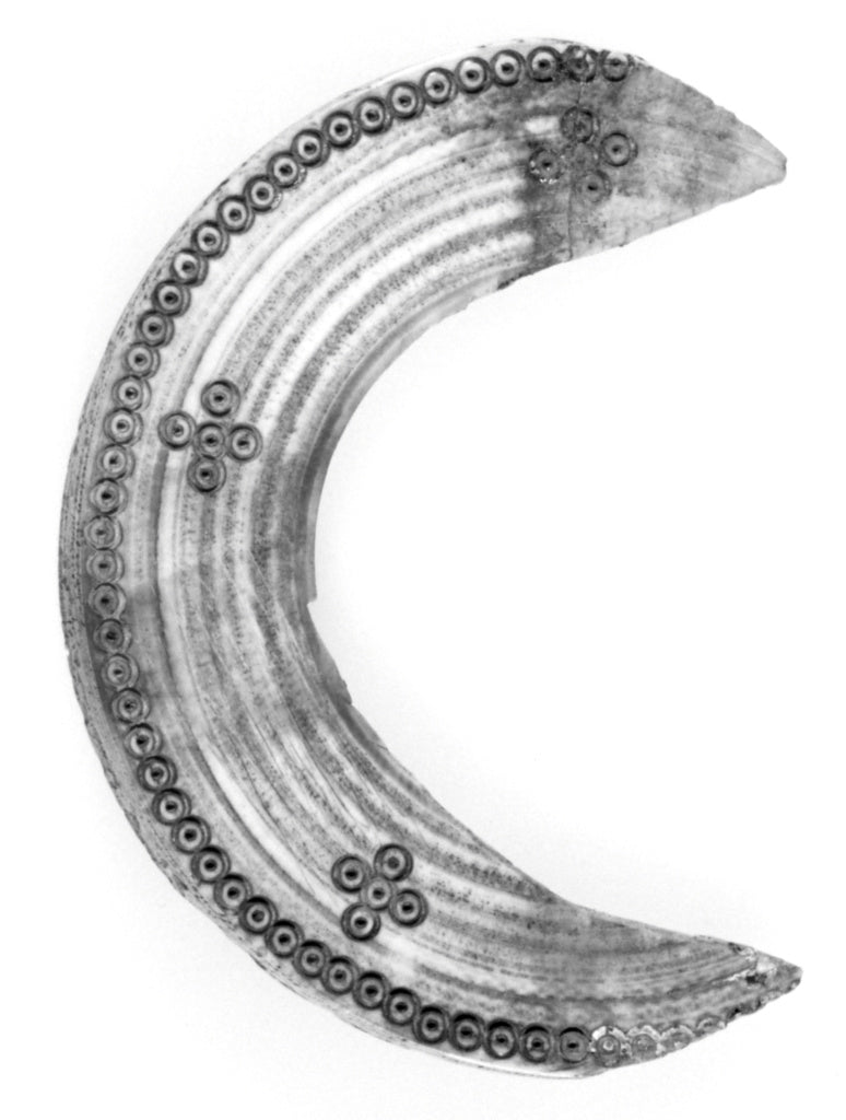 Unknown:Crescent-Shaped Engraved Ornament, Poster Print Wall Art