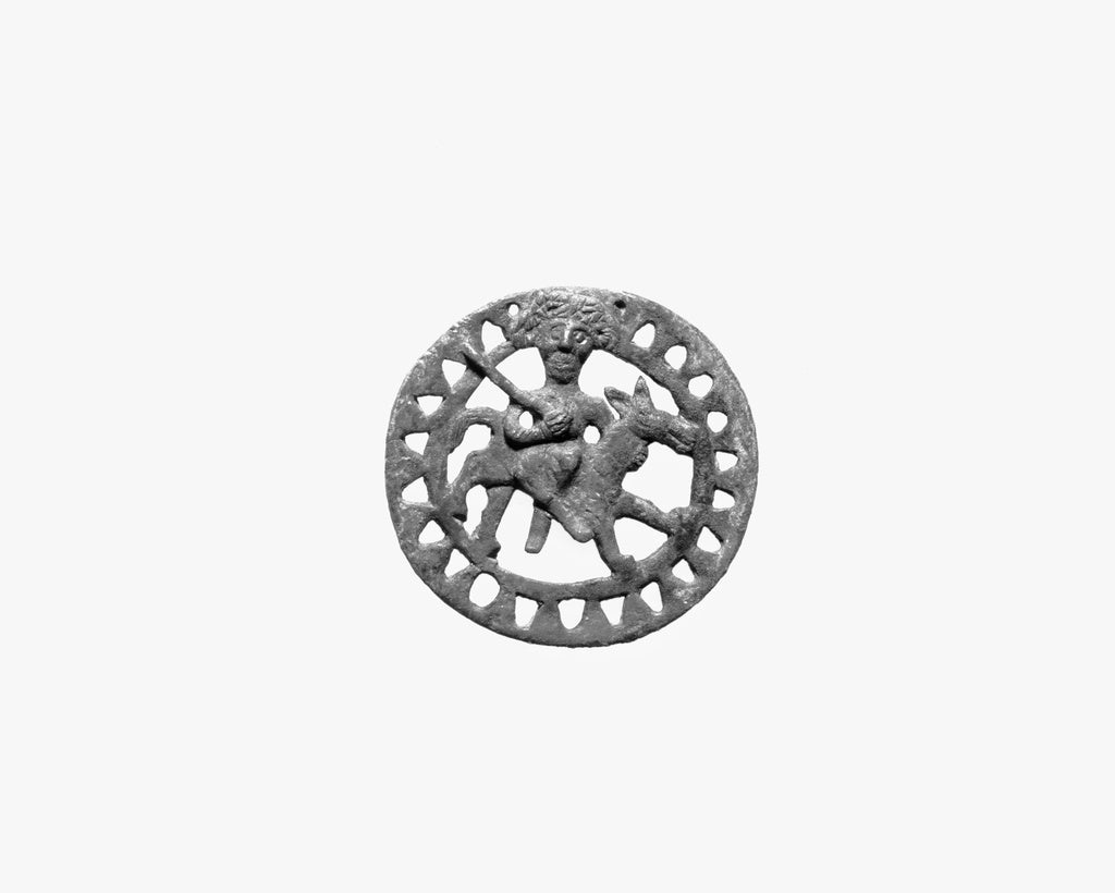 Unknown:Medallion with a Horse and Rider, Poster Print Wall Art