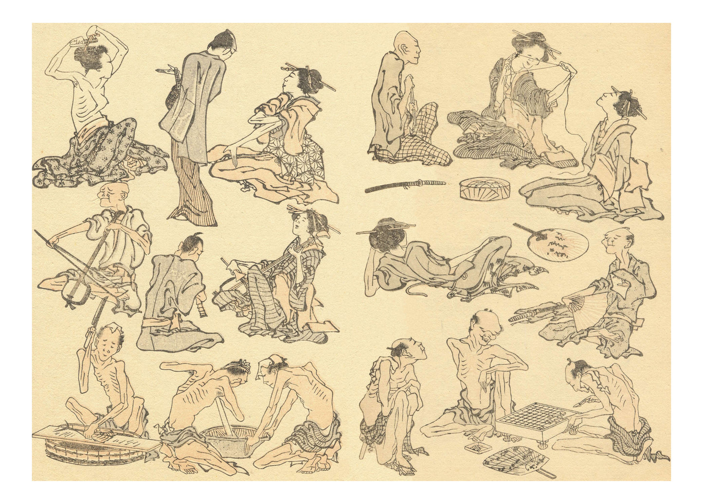 028179, historic, vintage ukiyo-e Japan artwork,12x8"(A4) Poster Print