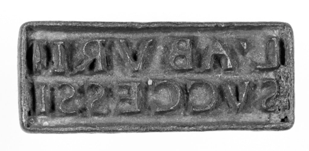 Unknown:Stamp with Inscription, Poster Print Wall Art