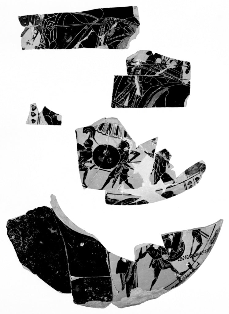 Unknown:Attic Black-Figure Hydria Fragment (comprised of 39 , Poster Print Wall Art