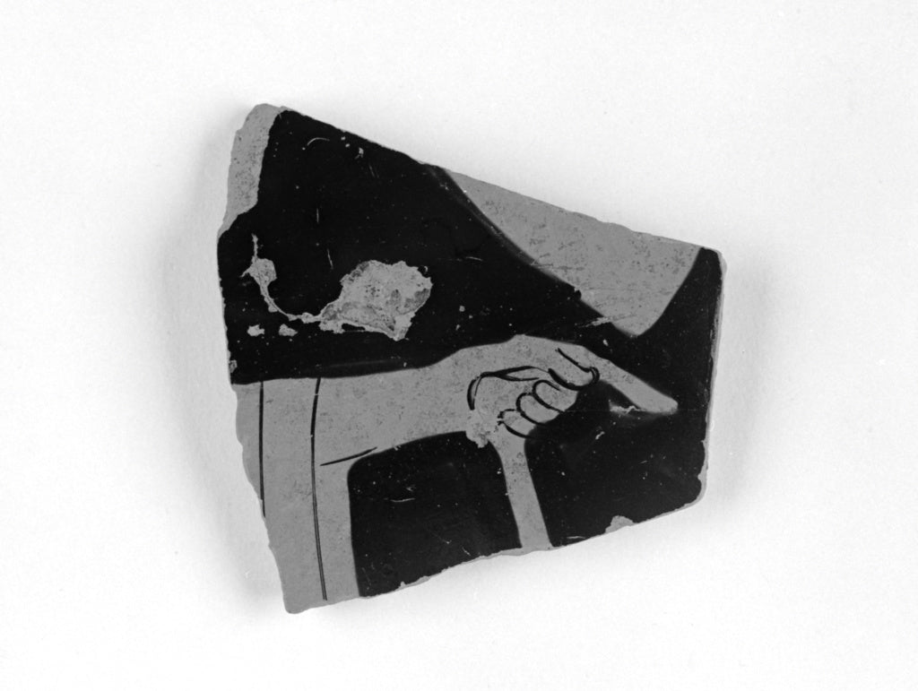 Unknown:Attic Red-Figure Column Krater/Stamnos Fragment, Poster Print Wall Art