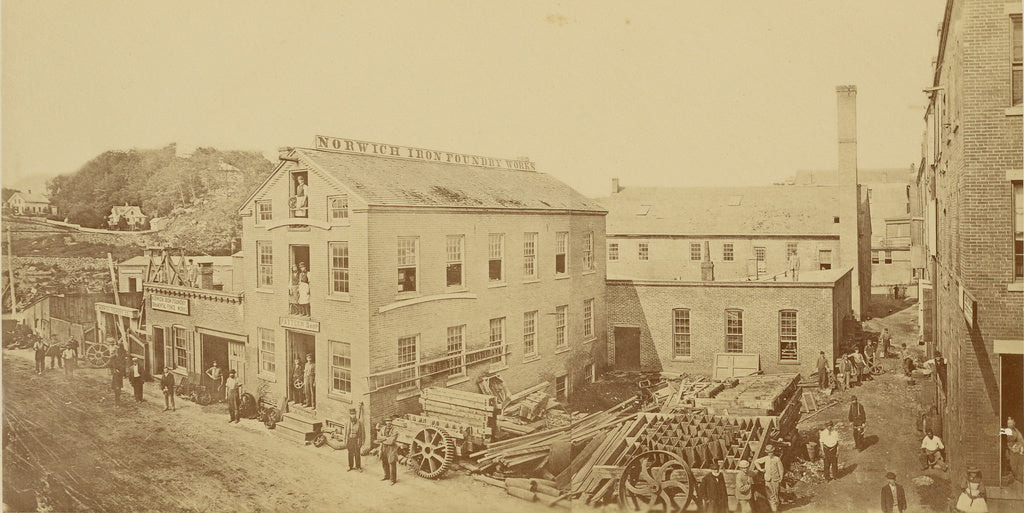 F. Hacker:Alfred H. Vaughn's Iron Foundry, Poster Print Wall Art