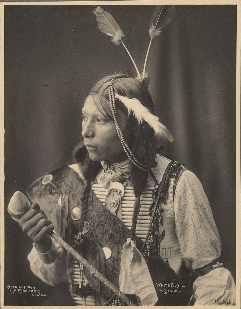 Adolph F. Muhr:White Face, Sioux, Poster Print Wall Art