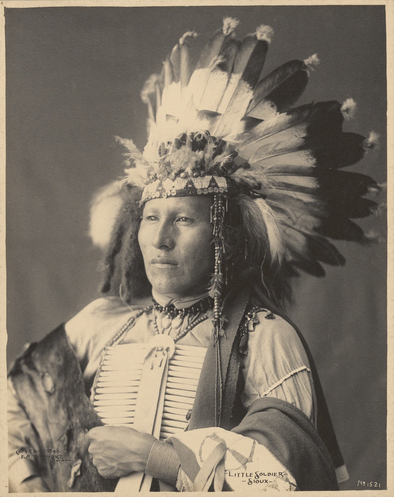 Adolph F. Muhr:Little Soldier, Sioux, Poster Print Wall Art