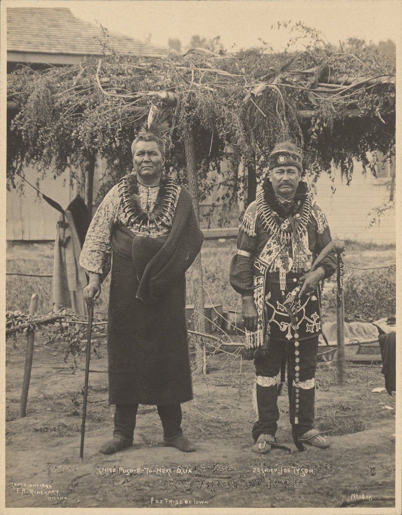 Adolph F. Muhr:Chief Push-E-To-Neke-Qua and 2nd Chief Joe Ty, Poster Print Wall Art