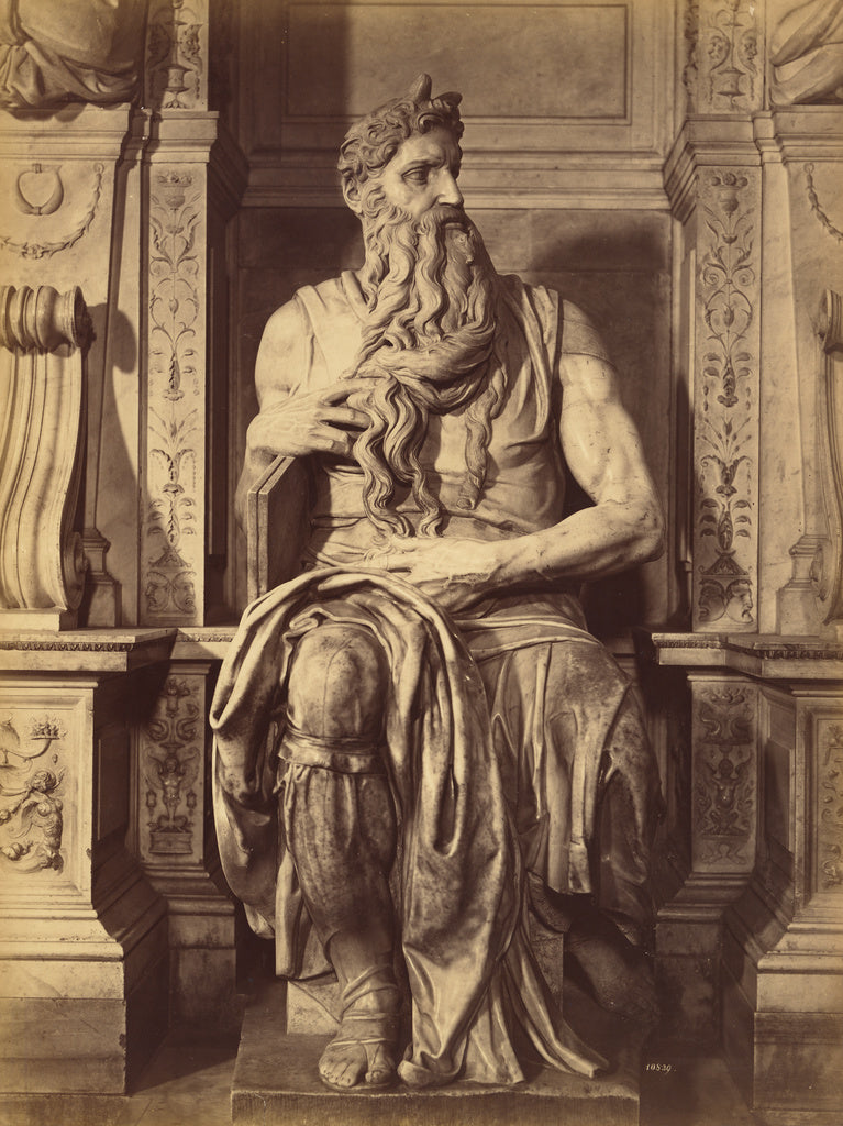 Fratelli Alinari:[Moise by Michael Angelo, central sculpture, Poster Print Wall Art