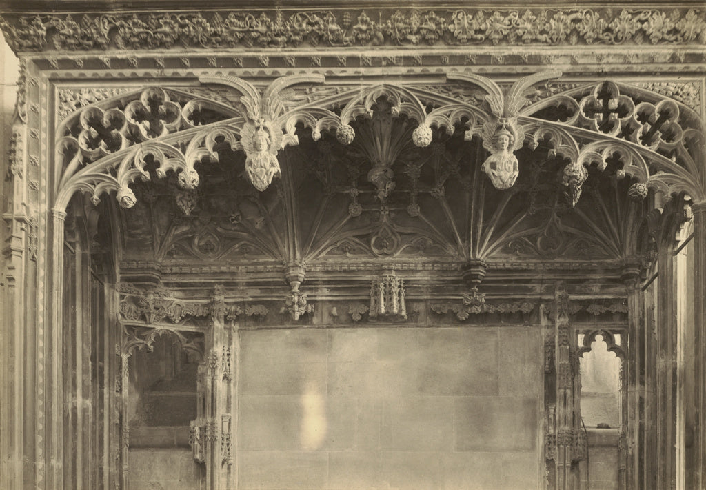 Frederick H. Evans:Wells Cathedral: Canopy of Altar in Bisho, Poster Print Wall Art