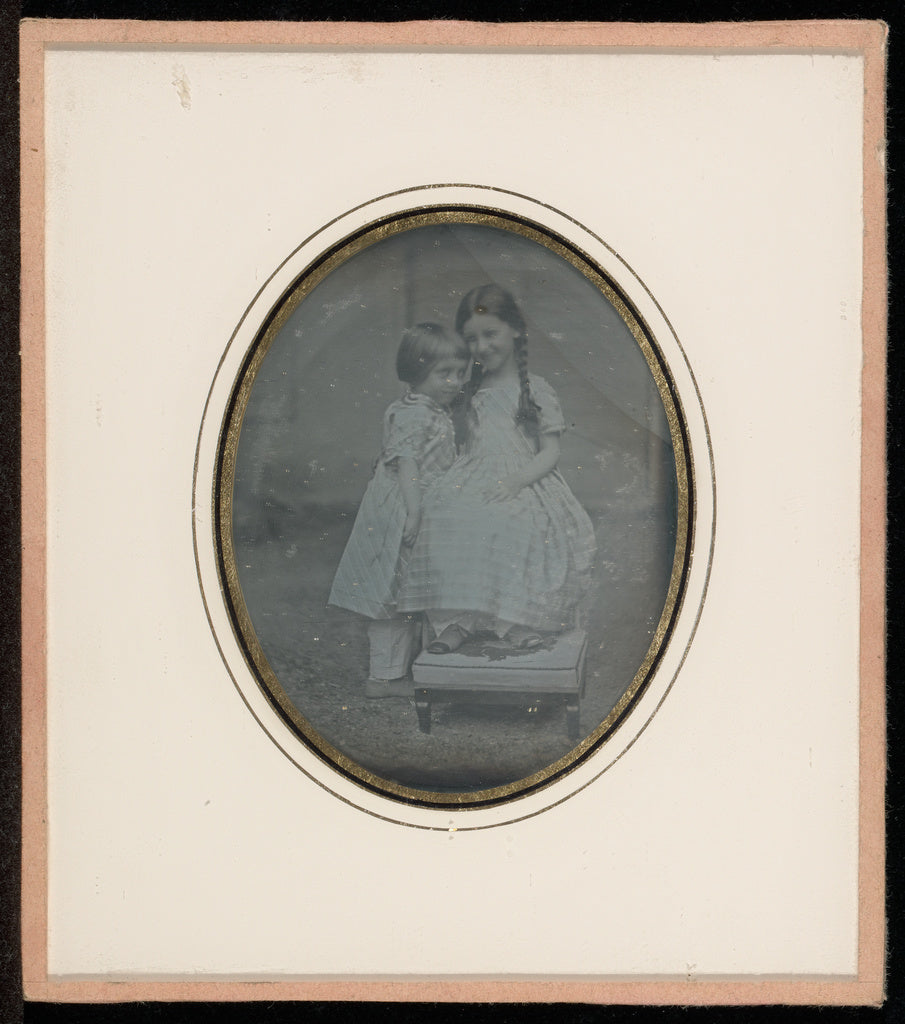 Jean-Gabriel Eynard:[Portrait of two of the daughters of Sop, Poster Print Wall Art
