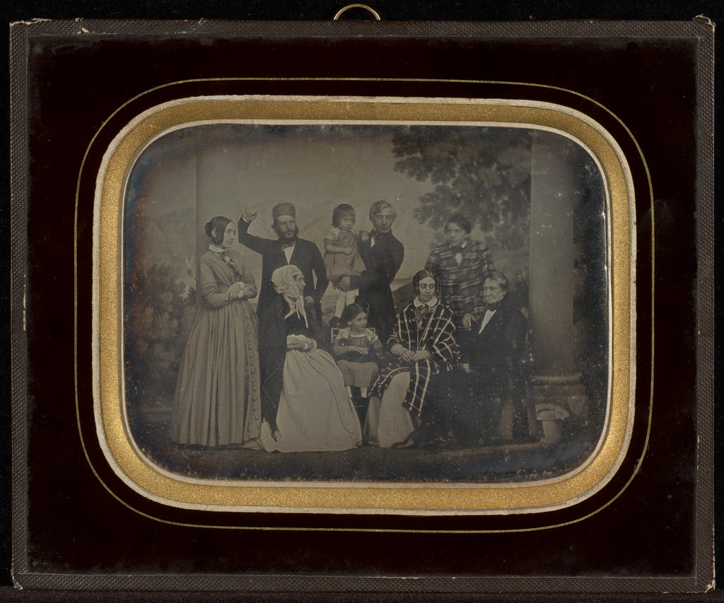 Jean-Gabriel Eynard:[Group portrait of nine member of the Ci, Poster Print Wall Art