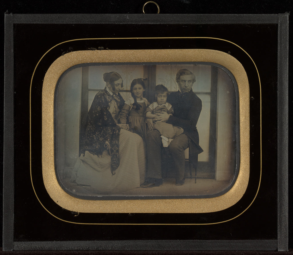 Jean-Gabriel Eynard:[Portrait of The Regny family at Beaulie, Poster Print Wall Art