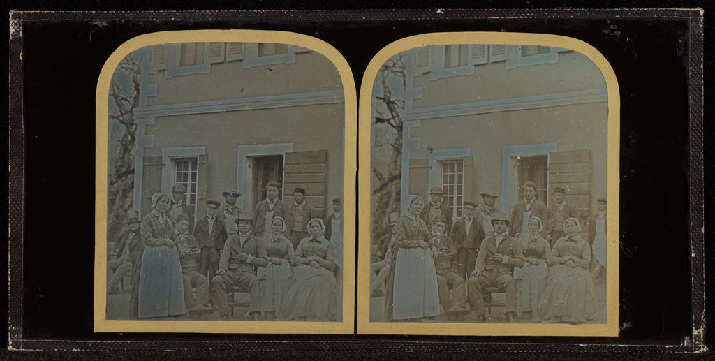 Jean-Gabriel Eynard:[Group portrait of twelve servants of Je, Poster Print Wall Art
