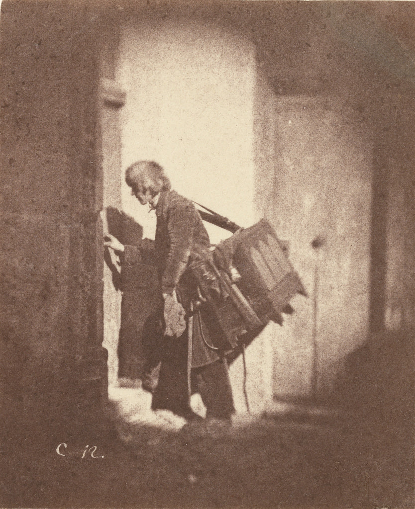 Charles Nègre:[Organ Grinder at 21, quai Bourbon, Ile Saint, Poster Print Wall Art