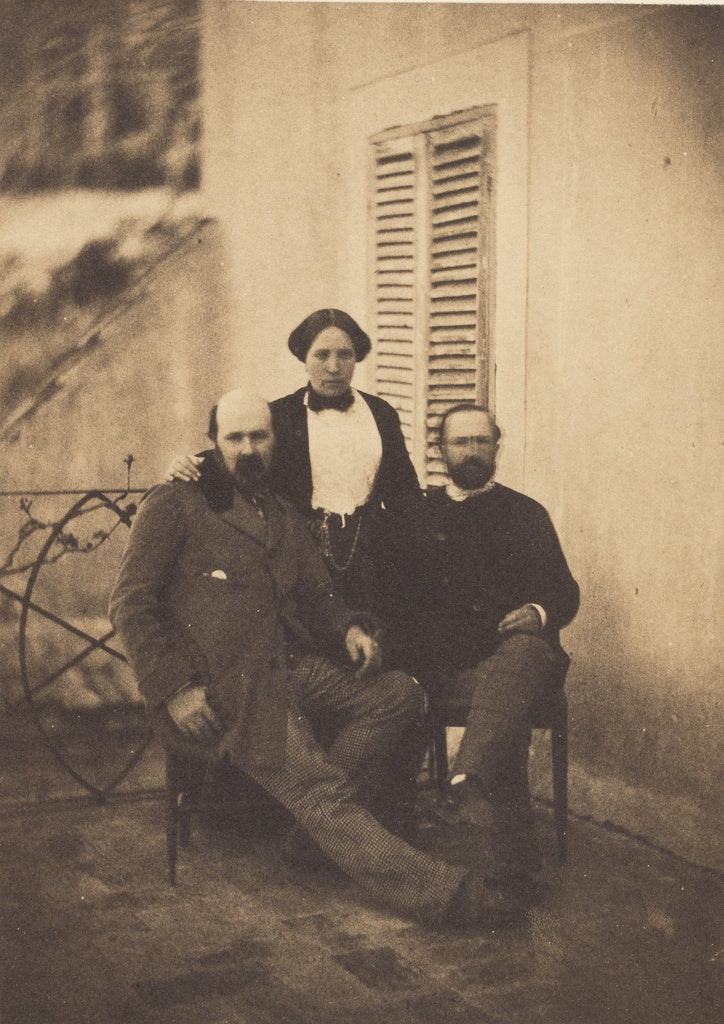 Charles Nègre:[Portrait of Rachel Félix and Two Unidentifi, Poster Print Wall Art