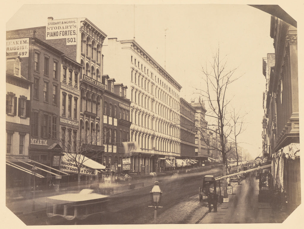 Silas A. HolmesAttributed to:[Broadway, looking north from B, Poster Print Wall Art