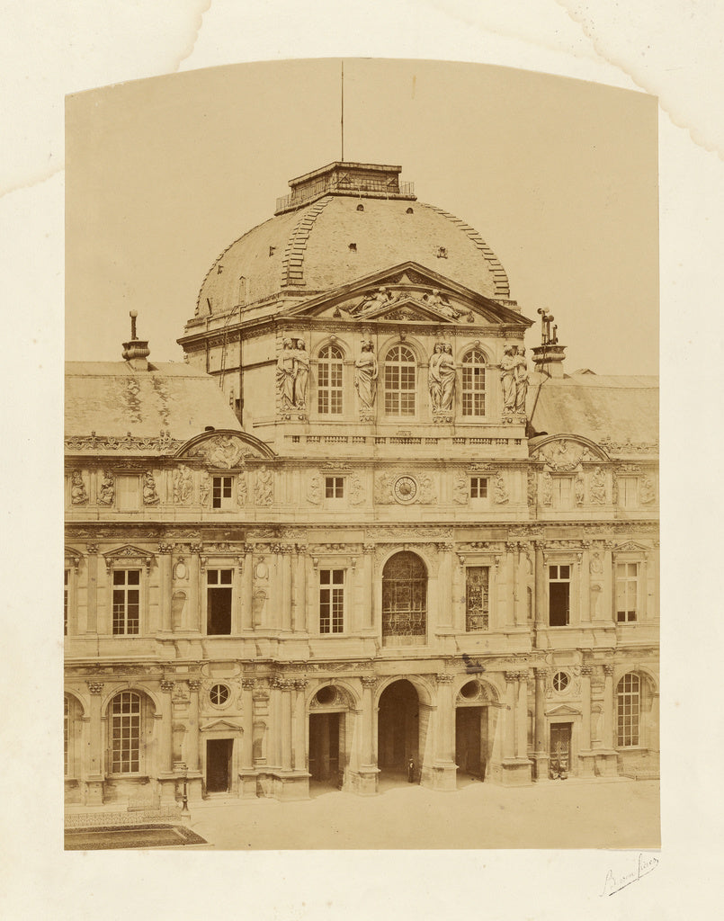 Bisson Frères:The Louvre Palace, Clock Pavillion, Poster Print Wall Art