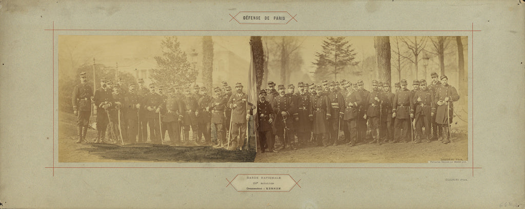 André Adolphe-Eugène Disdéri:Garde Nationale, 66e Bataillon,, Poster Print Wall Art