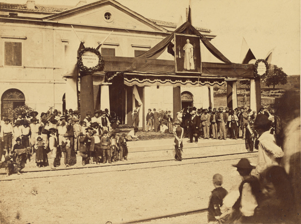 Altobelli & Molins:Inauguration de la gare du Ceccano, Poster Print Wall Art