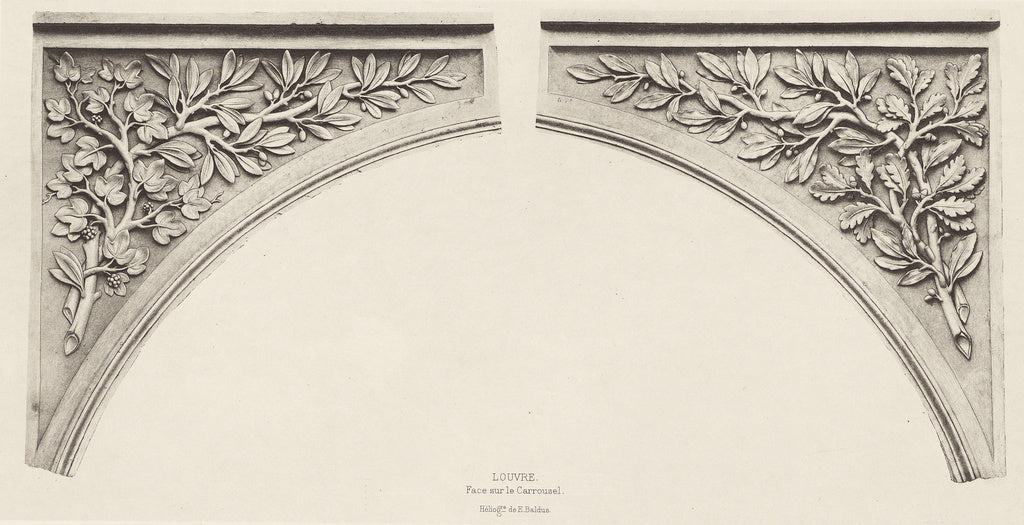 edouard Baldus:Louvre (Face sur le Carrousel), Poster Print Wall Art