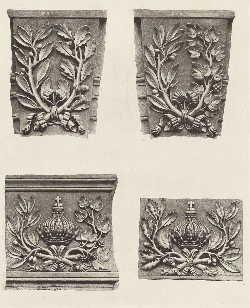 edouard Baldus:Louvre (Façade sur le Carrousel), Poster Print Wall Art