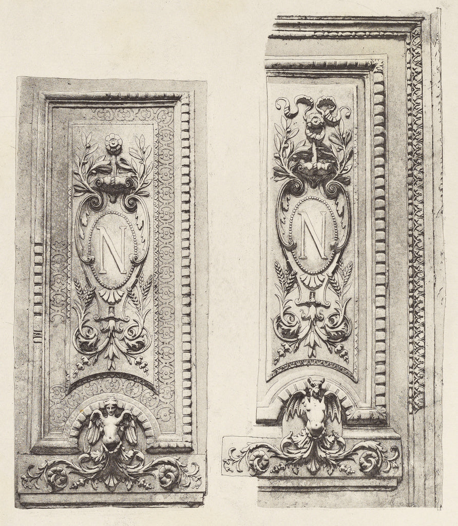 edouard Baldus:Louvre (Façade sur le Quai), Poster Print Wall Art