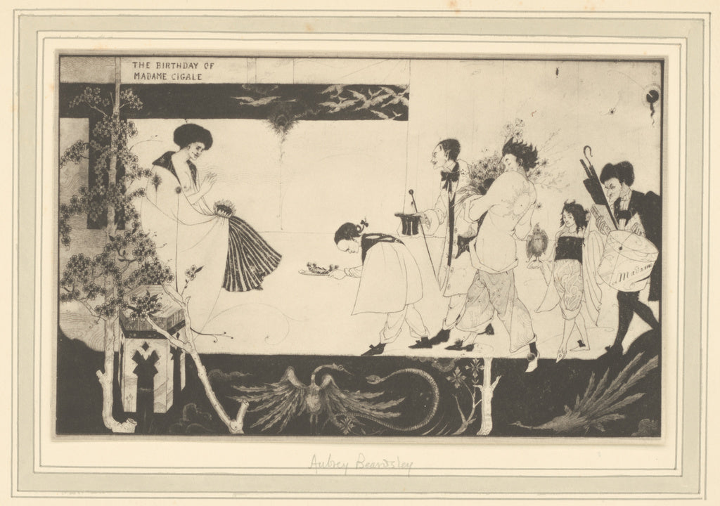 Frederick H. Evans:[Aubrey Beardsley: Birthday of Madame Sag, Poster Print Wall Art