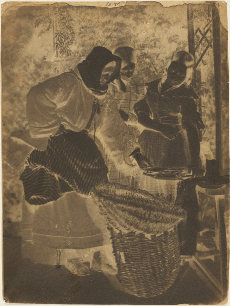 Hill & Adamson:[Two unknown men and Mrs Barbara (Johnstone) , Poster Print Wall Art