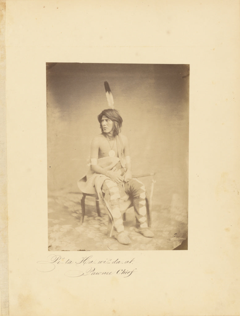 Julian Vannerson:Pi'-ta. Ha-wi'-da-at, Pawnee Chief, Poster Print Wall Art