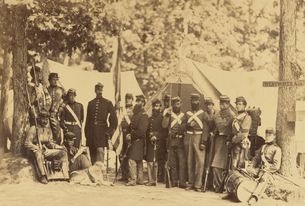 Unknown maker, American:8th New York State Militia, Camp McD, Poster Print Wall Art