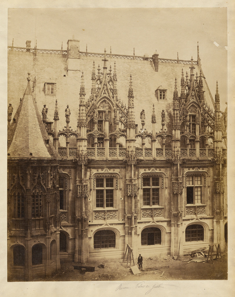 Auguste-Rosalie Bisson:Rouen, Palais de Justice, Poster Print Wall Art