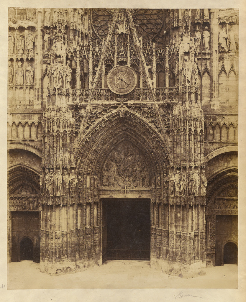 Bisson Frères:Rouen Cathedral, Poster Print Wall Art