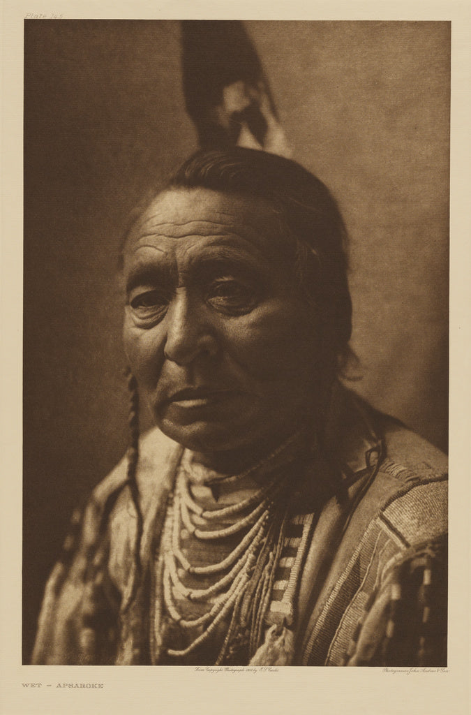 Edward S. Curtis:Wet - Apsaroke, Poster Print Wall Art