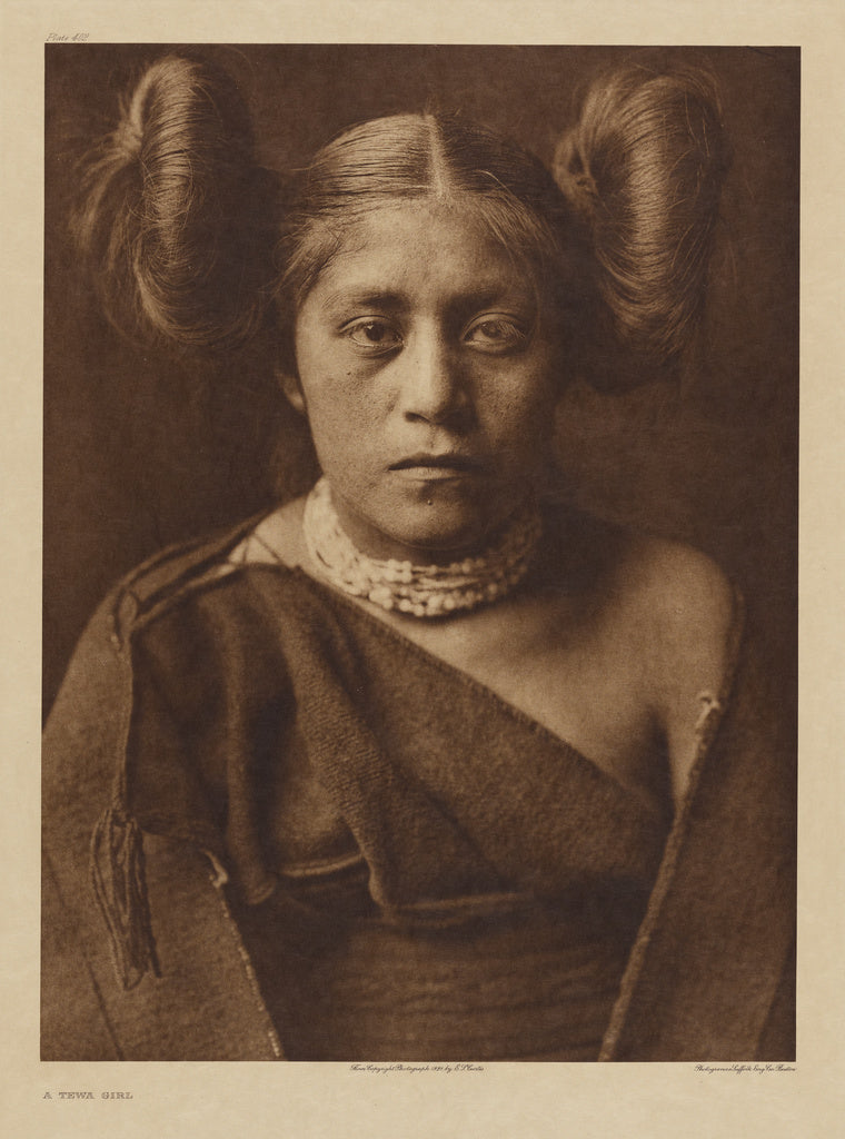 Edward S. Curtis:A Tewa Girl, Poster Print Wall Art