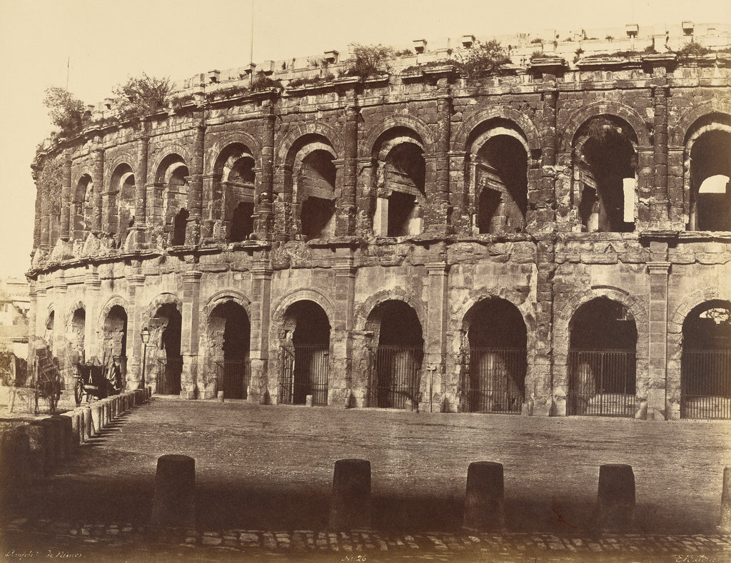 edouard Baldus:Amphitheatre de Nimes, Poster Print Wall Art