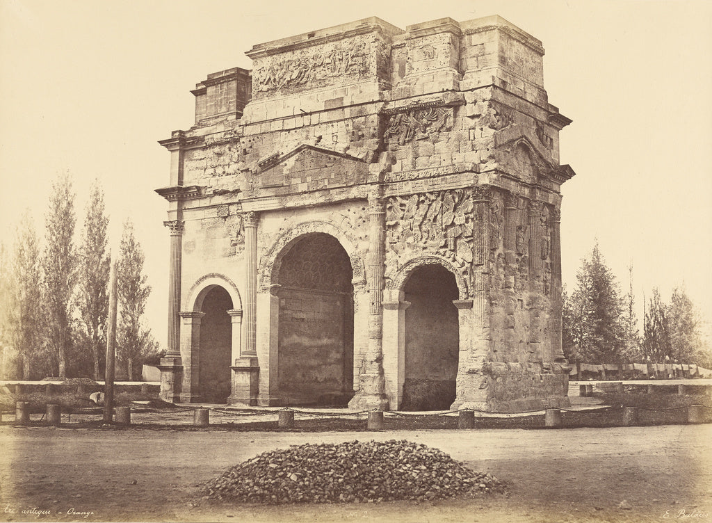 edouard Baldus:Roman Arch, Orange, Poster Print Wall Art
