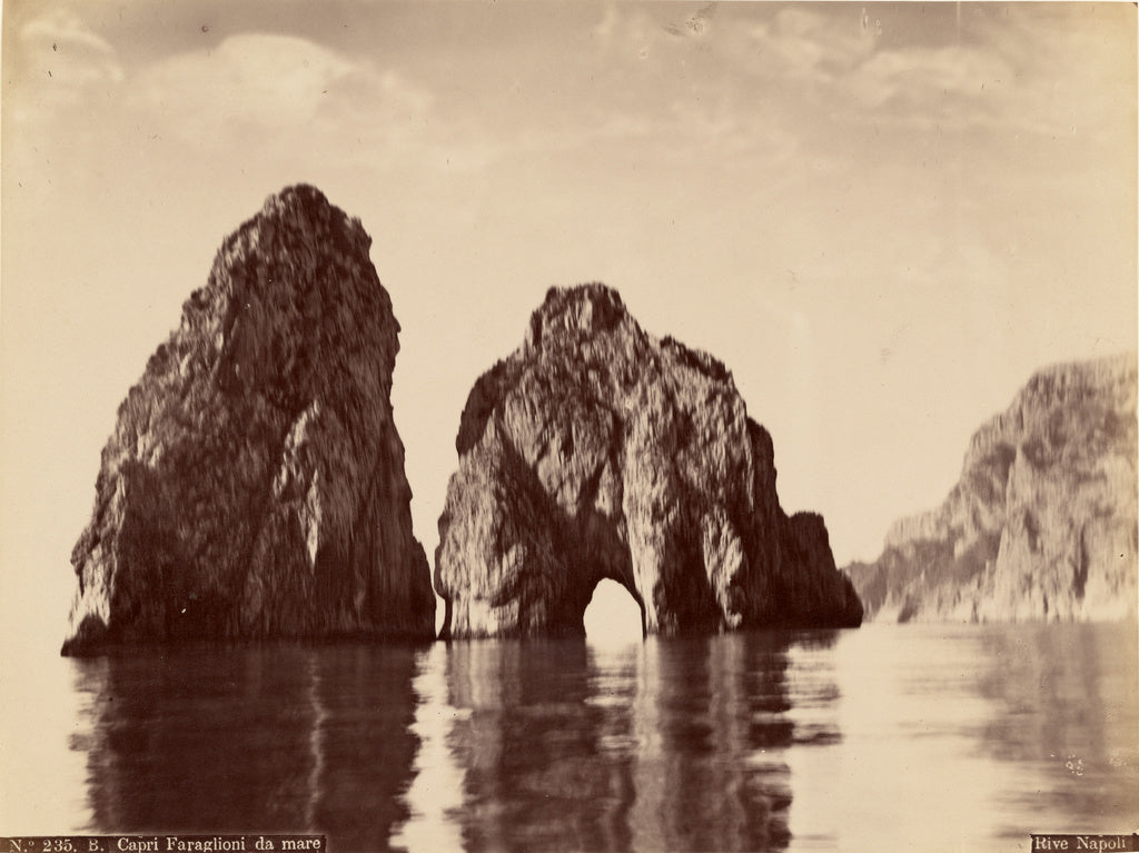 James Anderson:Capri, Rocks by the Sea, Poster Print Wall Art