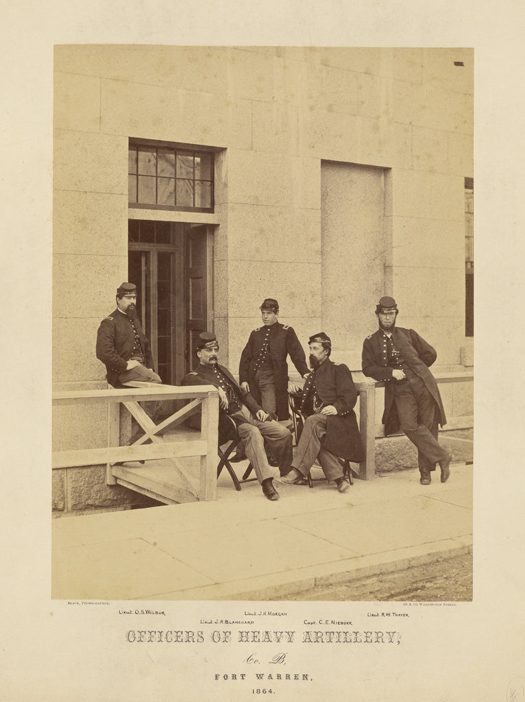 James Wallace Black:Officers of Heavy Artillery, Company B, , Poster Print Wall Art