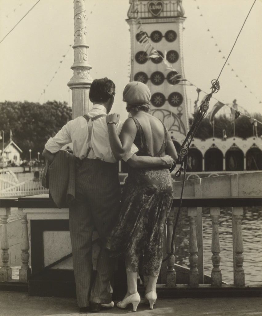 Walker Evans:Couple at Coney Island, Poster Print Wall Art