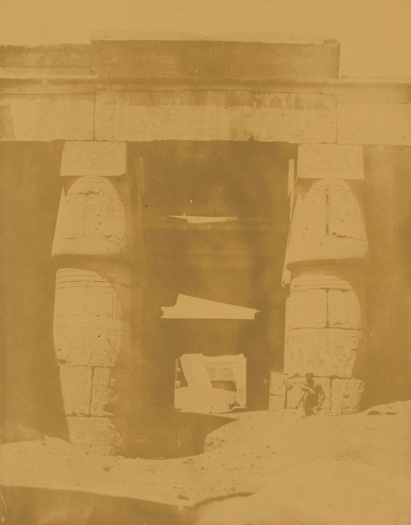 Maxime Du Camp:Thèbes; Vestibule du Temple de Khons, Karnac, Poster Print Wall Art