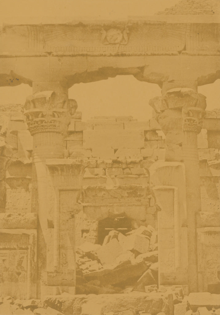 Maxime Du Camp:Kalabcheh; entrée du Naos, Poster Print Wall Art