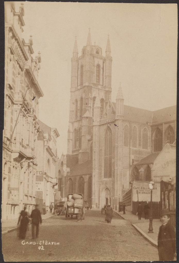 Unknown maker, Belgian:Gand - St. Bavon, Poster Print Wall Art
