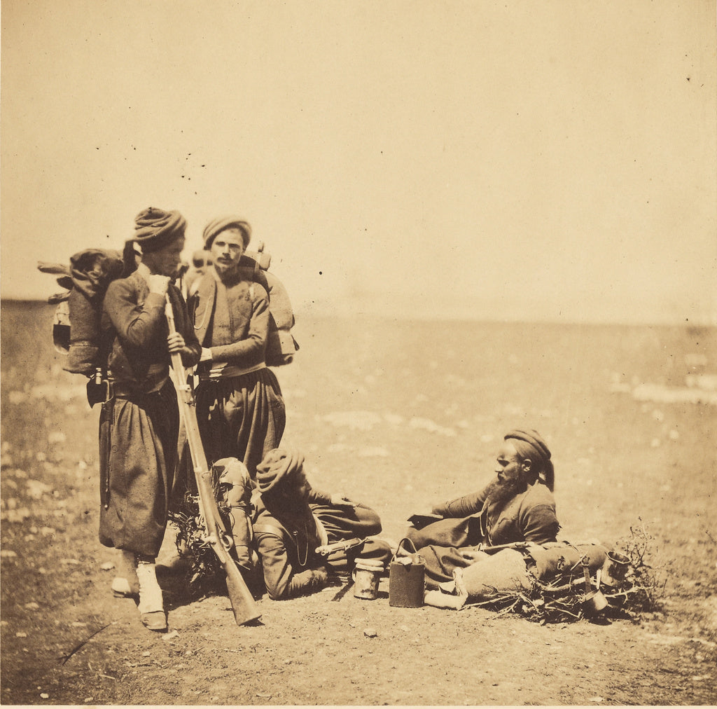 Roger Fenton:Zouaves., Poster Print Wall Art