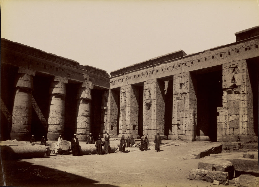 Antonio Beato:[Second Court on the Southwest Side at Medinet, Poster Print Wall Art